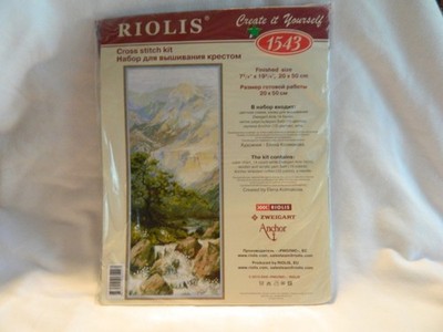 C-25 NEW 2015 RIOLIS (LITHUANIA) COUNTED CROSS-STITCH KIT  MOUNTAIN RIVER 