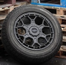 4 X 17" CITROEN DISPATCH 2016-2026 WOLFRACE BLACK WOLF-1 8J ALLOYS & A/T TYRES