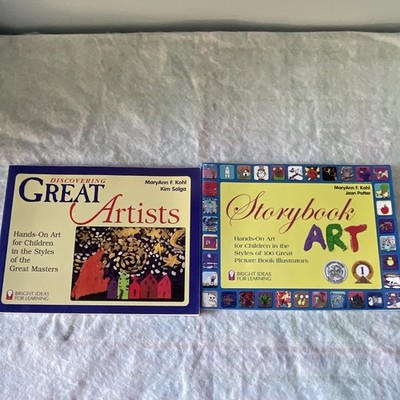 Lot of 2 Art Activity Books: Discovering Great Artists & Storybook Art PB Illus