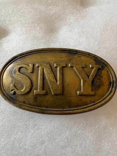 ORIGINAL CIVIL WAR SNY MILITIA M1839 (BABY) BELT BUCKLE-NON DUG