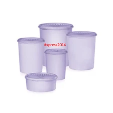 TUPPERWARE 10-PIECE CANISTER SET PURPLE(SORBET) NEW