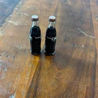 Vintage Coca-Cola Miniature Glass Bottles 3" Enjoy Coke Collectibles Set of 2