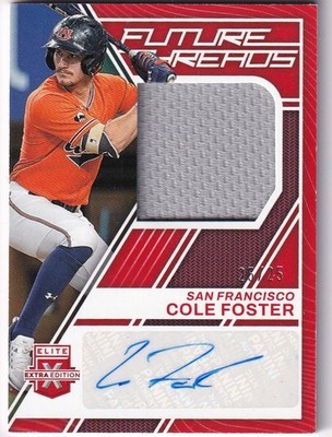2022 Panini Elite Extra Edition MLB FTS-CF Cole Foster Patch Auto 25/25