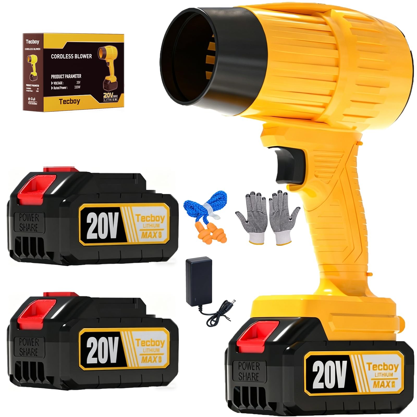 Cordless Small Rechargeableturbo Jet Blower With 2x4.0ah...