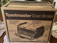 NOS Vtg USA Chrome MCM TOASTMASTER Oven Broiler 5226 Flip Continuous Cleaning