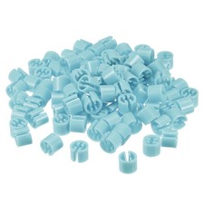 300pcs Clothes Hanger Marker Blank Fit 3.5mm Rod for Color Coding Light Blue