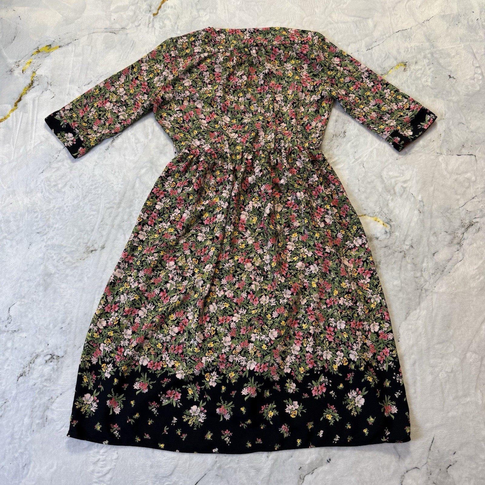 Zara Basic Dress Womens Size Medium Multicolor Fl… - image 2