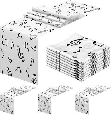 12 Pcs Plastic Musical Notes Piano Table Runner Music Keyboard Waterproof The...