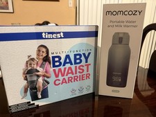 Momcozy Portable Water And Milk Warmer And Baby Waist Carrier Both New