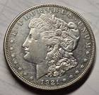1921 D MORGAN SILVER DOLLAR COIN SILVER UNCIRCULATED