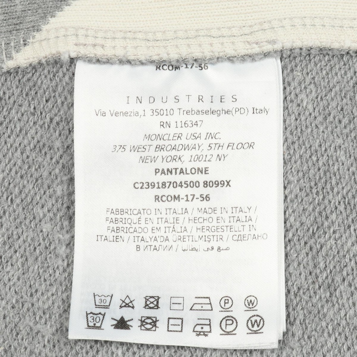 MONCLER GAMME BLEU Pants cotton Gray Used Women #XS | eBay