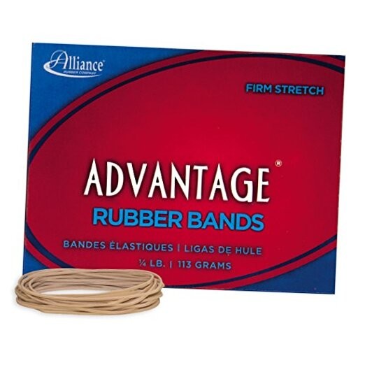 Alliance Rubber 26199 1/4 Pound 3 1/2 x 1/16 Inches Beige Rubber Bands