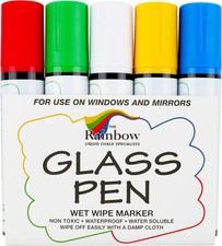 Glass Pen Window Marker: Liquid Chalk Pens for Glass, Whiteboard Markers with