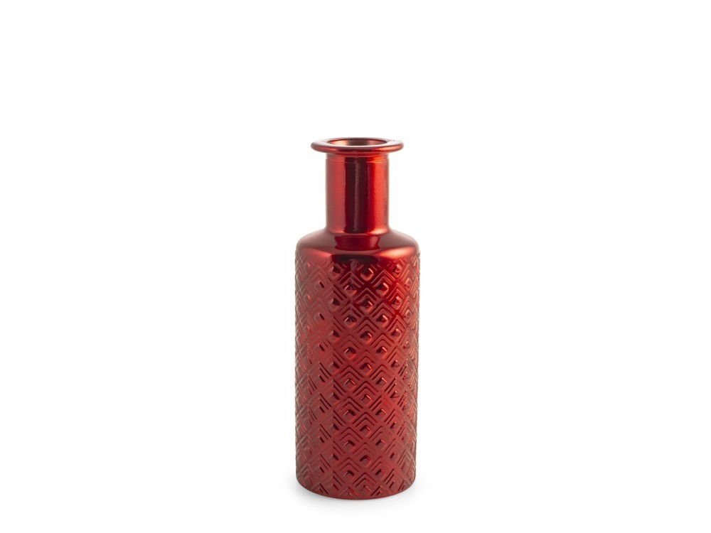 H&H Retro Red Recycled Glass Vase 28 Cm