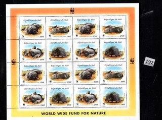 /// MALI MNH WWF WILD ANIMALS