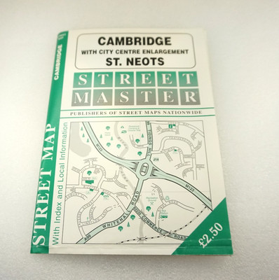 Map Street Master Cambridge St Neots Index Local Information City Centre Enlarge