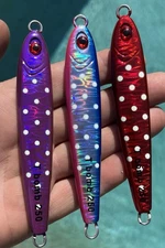 SALE  Lot Of 3  Tungsten Jigs 250g  Tiny Heavy Glow Tg Best Colors Bluefin Tuna