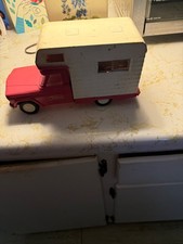 Vintage Tonka Jeep RV with Camper Trailer Motor Home Pressed Steel
