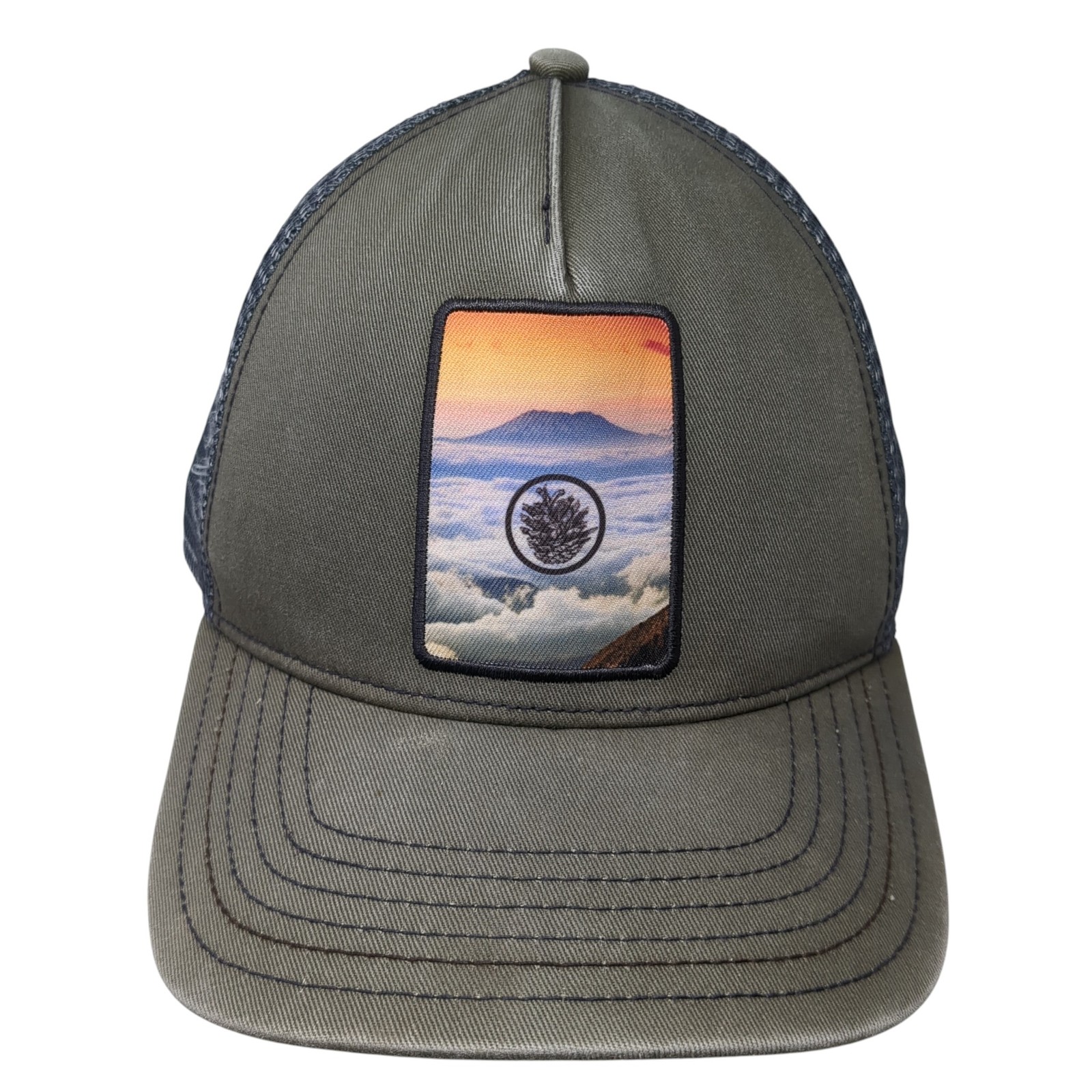 Pine Cone Patch Snapback Mesh Back Trucker Hat Mu… - image 1