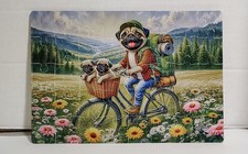 Pug Dog Riding Bicycle Jigsaw Puzzle 40-Piece