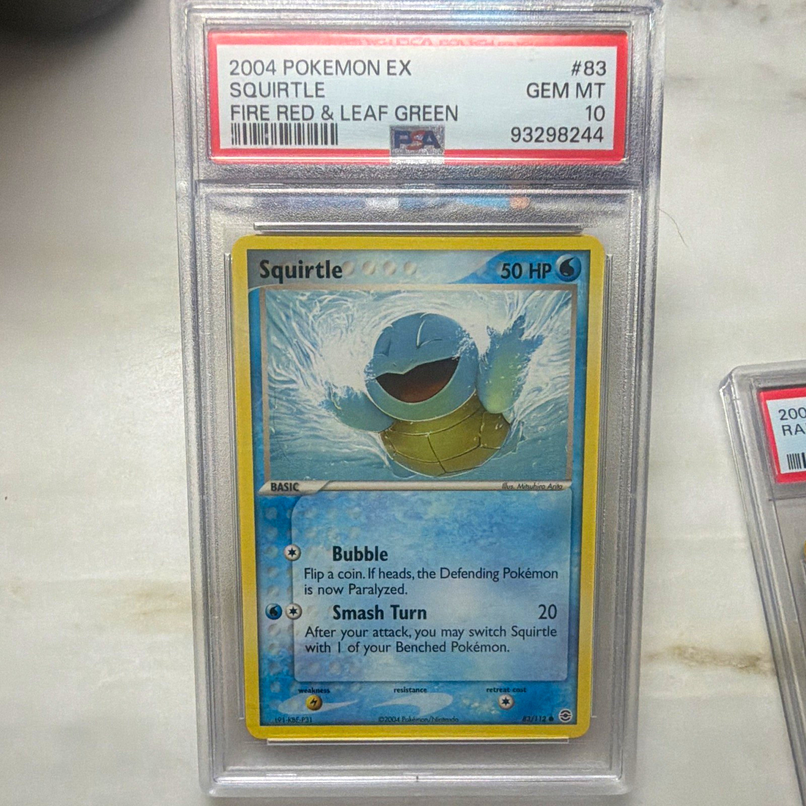 Pokémon 2004 EX FireRed & LeafGreen Squirtle 83/112 PSA 10 English