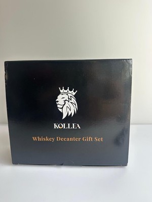 Kollea Gun-Shaped Glass Whiskey Decanter Set with Glasses and Lid/Stopper