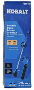 Kobalt 24V Brushless Blower & String Trimmer Combo Kit w/ 4Ah Battery & Charger