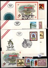 // AUSTRIA 1986 - 6 FDC+MNH - MAP, ART