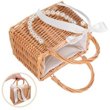 Panier En Osier Avec Poignée D'artisanat De Demoiselle D'honneur