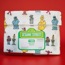 Sesame Street Twin 3 Piece Sheet Set 100 Cotton Elmo Big Bird Bert Ernie Cookie