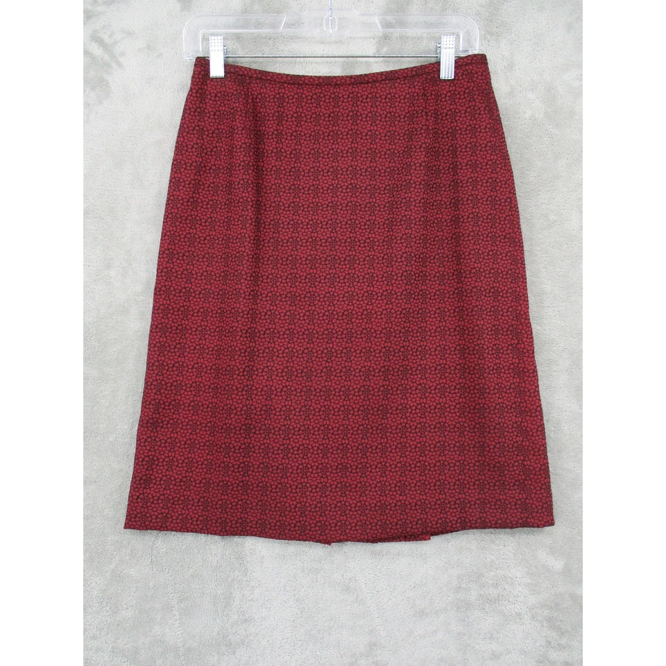 Tahari ASL юбка костюм женщин 4 миниатюрный блейзер офис карьера карандаш со складками красный - Изображение 4 из 4