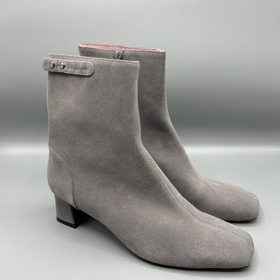 Gini & Albert Women's Wyn Boot In Grey Nubuck Leather Size Euro 41 US Size 10