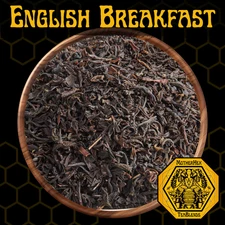English Breakfast Loose Leaf Tea – 8 oz Darjeeling & Assam Black Tea Blend
