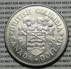 Canada 1871-1971 BC British Columbia large dollar $1 nickel lightly circulated