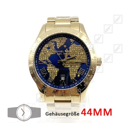 Michael Kors MK6243 Layton Blau Gold Kristall Pave Zifferblatt Damenmode Uhr