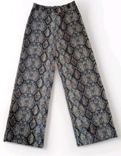 NWT Zara Trafaluc Size Small Snake Print Textured Trousers