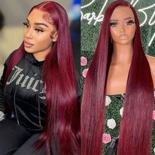 wigs for women human hair lace front magenta