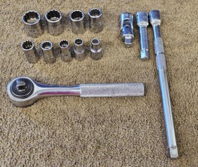 13 Proto Socket Set 1/4'' Drive Ratchet Extension Swivel JS Allen KAL Armstrong