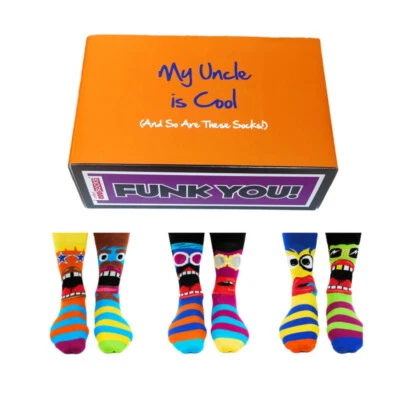 Cool Uncle Gift Set - Assorted Oddsocks for Men - Funk United Odd Socks Set