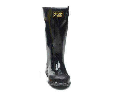 Black Over the Shoe Rubber Slush Boot, 17 Inch