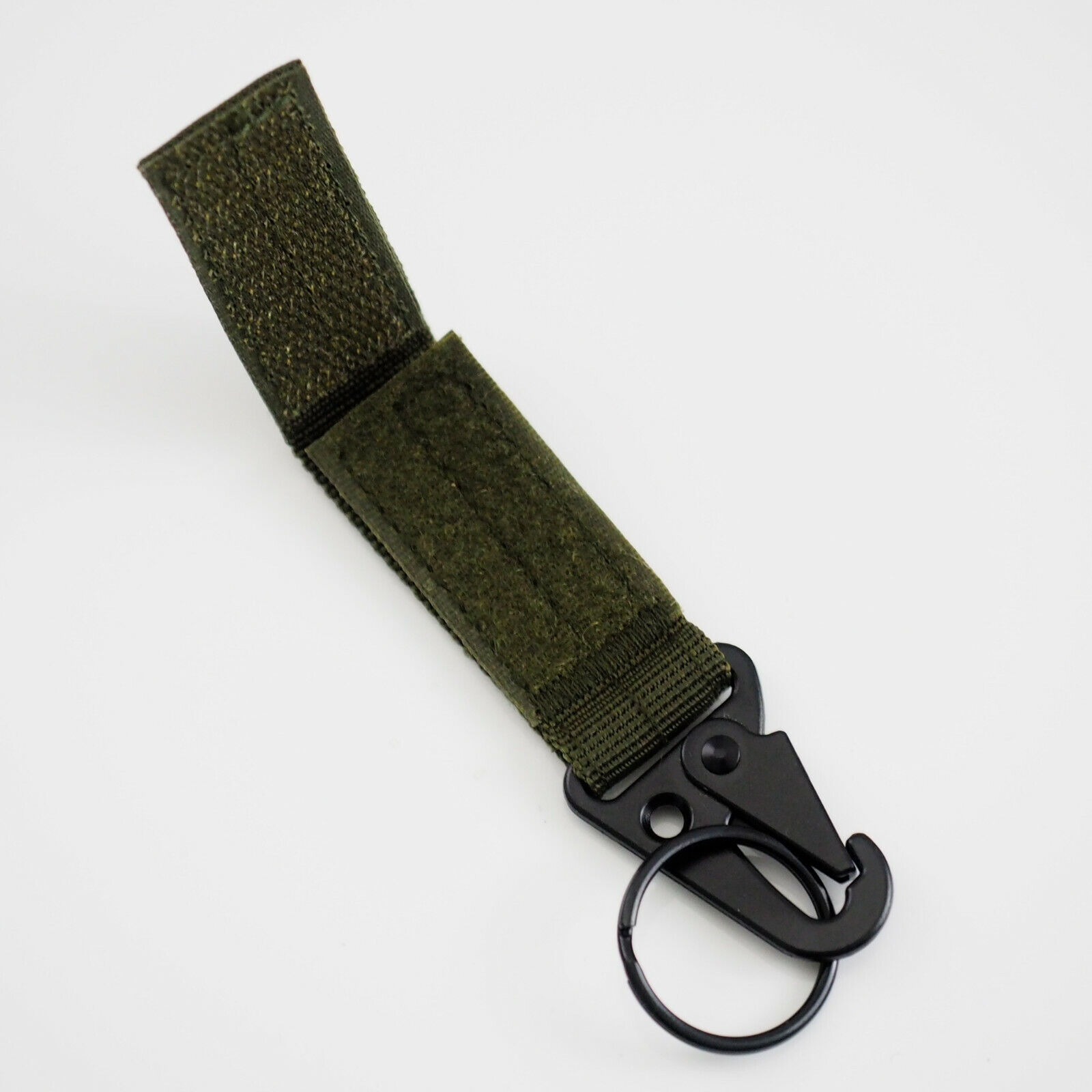 10pcs Green Molle Tactical Carabiner Backpack Belt Hook Quickdraw EDC Nylon Clip