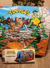 TEENAGE MUTANT NINJA TURTLES SLUMBER TENT 1988 Mirage Toys Rare Vintage TMNT