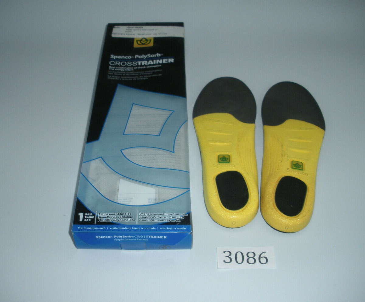 SPENCO Polysorb Cross Trainer Replacement Insoles RARE Size