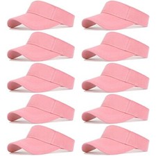 10 Pcs Kids Sun Visor Hats Boys Girls Athletic Sports Visor Adjustable UV Pro...