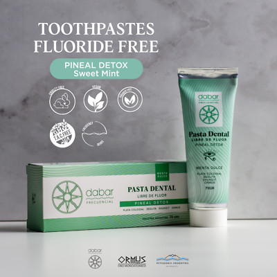 TOOHPASTES FLUORIDE FREE-PINEAL DETOX W ORMUS,ZEOLITE,GOLD EXTRACT,SHUNGITE