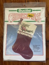 Bucilla Christmas Needlepoint Cross Stitch Stocking Kit  Victorian Rose   82511