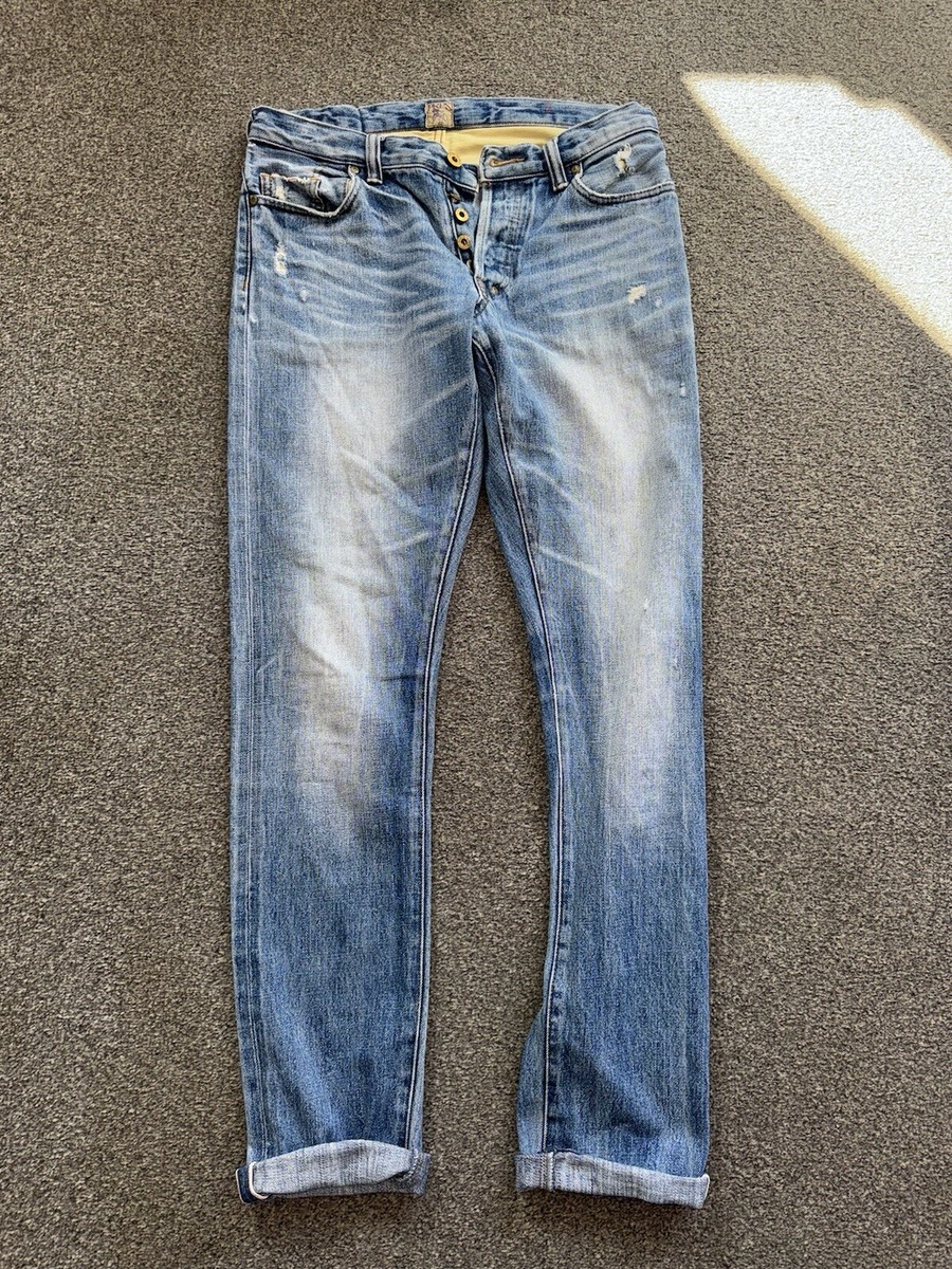 Prps David Beckham Slim Selvadge Stone Wash Jeans 30 Waist UK