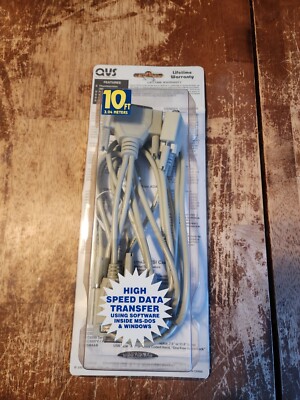 New QVS DB9/DB25 Female to DB9/DB25 Female Double & Cable CC327-10