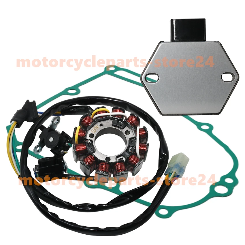 Regulador de estator rectificador y junta para Honda CRF 450 R 2009 31120-MEN-A31 Foto 4 de 4