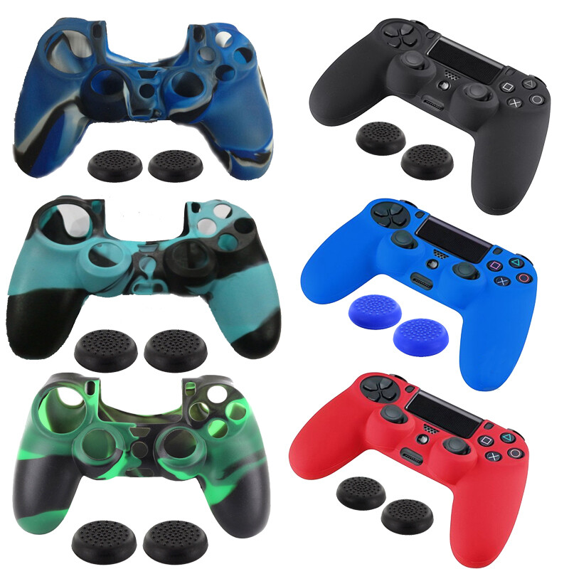 1Set Silicone Case for PlayStation PS4 Controller 2x Thumb Stick Grip  Cap